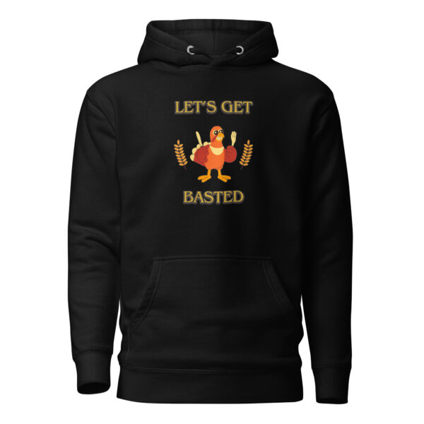 Thanksgiving Let's Get Basted Turkey Unisex Hoodie - Red Surge Apparel