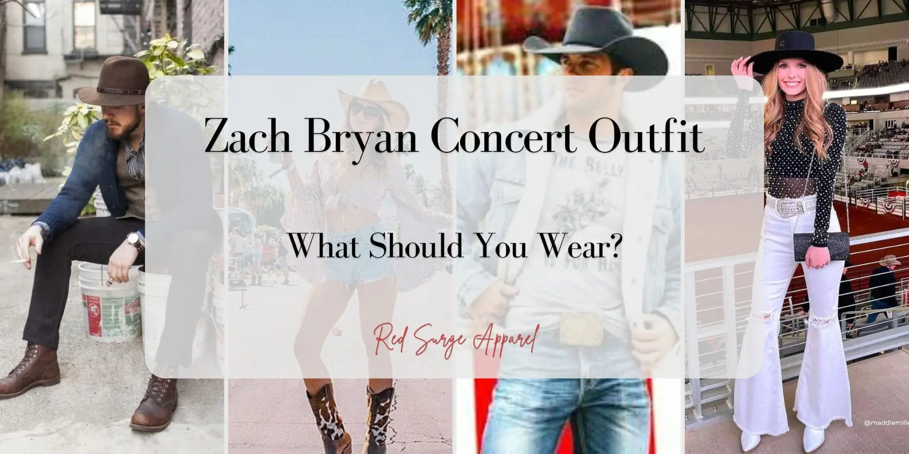 Zach Bryan Concert Outfit - What to Wear - Country Fashion - Red Surge Apparel